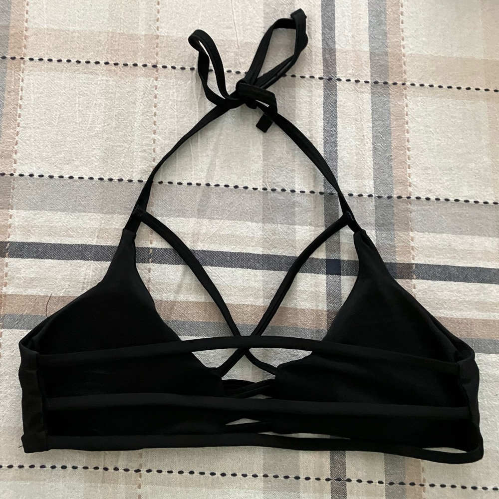 Abella swim top black women’s small gently worn